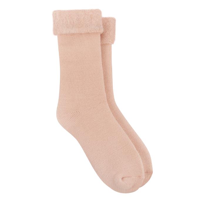 totes toasties® Ladies Brushed Thermal Bed Socks Dusky Pink Extra Image 2